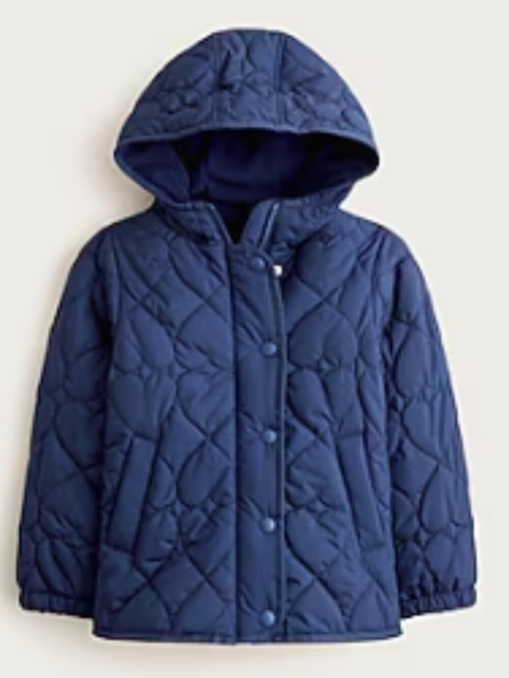 J. Crew Girls Pippa Heart Quilted Jacket with Primaloft Blue Size XS 4/5 NWT